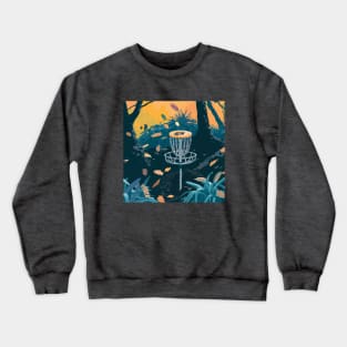 Disc Golf in the Autumn Undergrowth Crewneck Sweatshirt